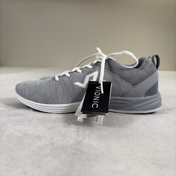 Vionic Adley Wide Active Orthotic Comfort Shoes Sneakers Lightweight Gray Size10 - Picture 4 of 15